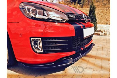 Накладка сплиттер на передний бампер на Volkswagen Golf VI GTI 35TH